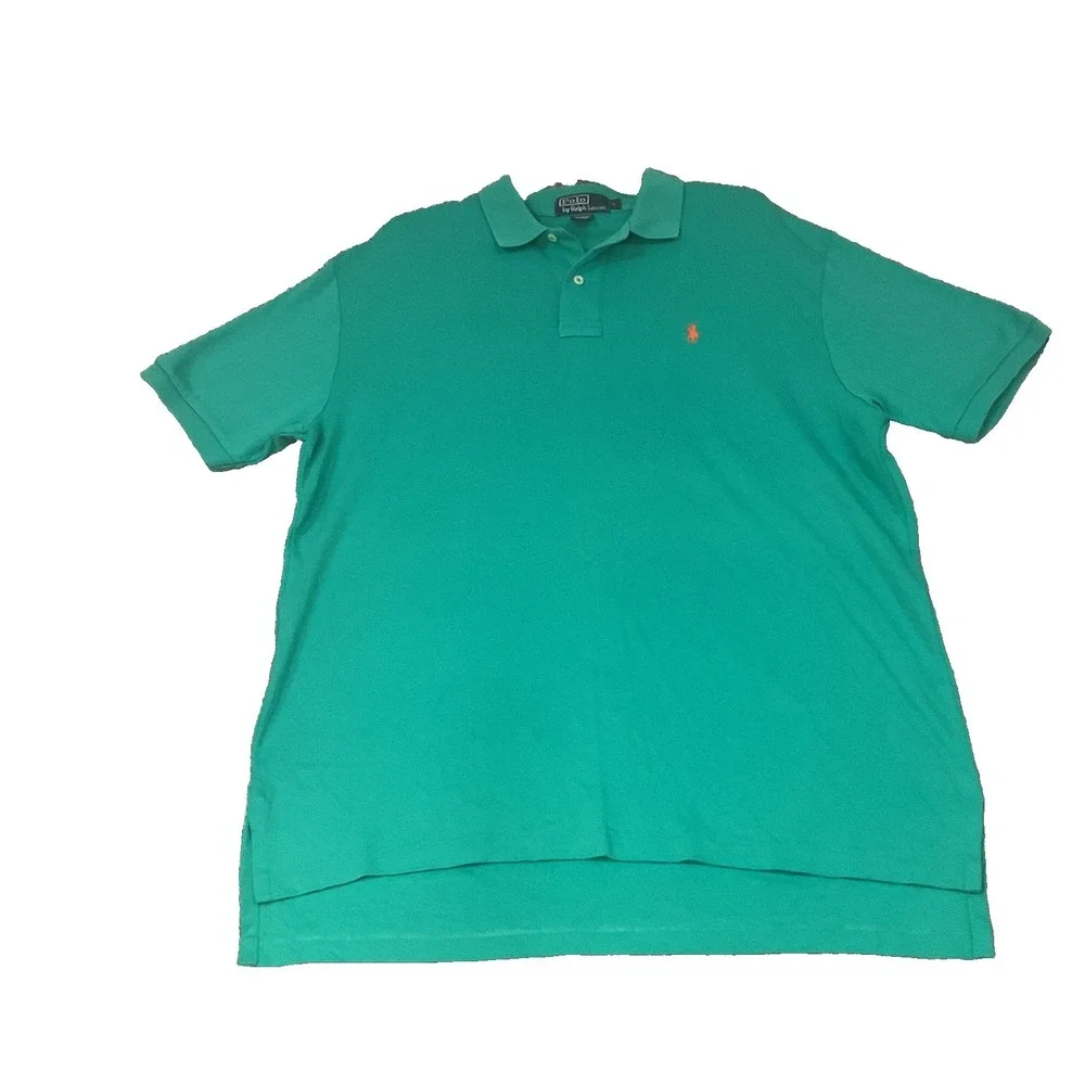 Lot‎ of 3 Ralph Lauren Blue Silver Tag Preppy Golf Polo Shirt Sz L